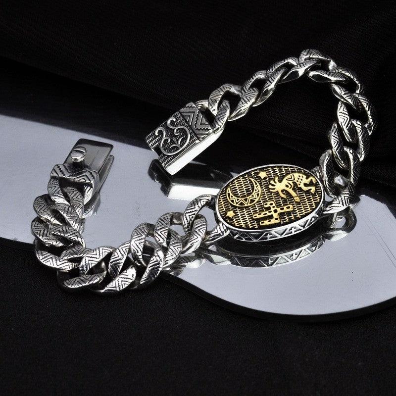 Indian Cuban Bracelet - Viking Jewelry - Urcsilver