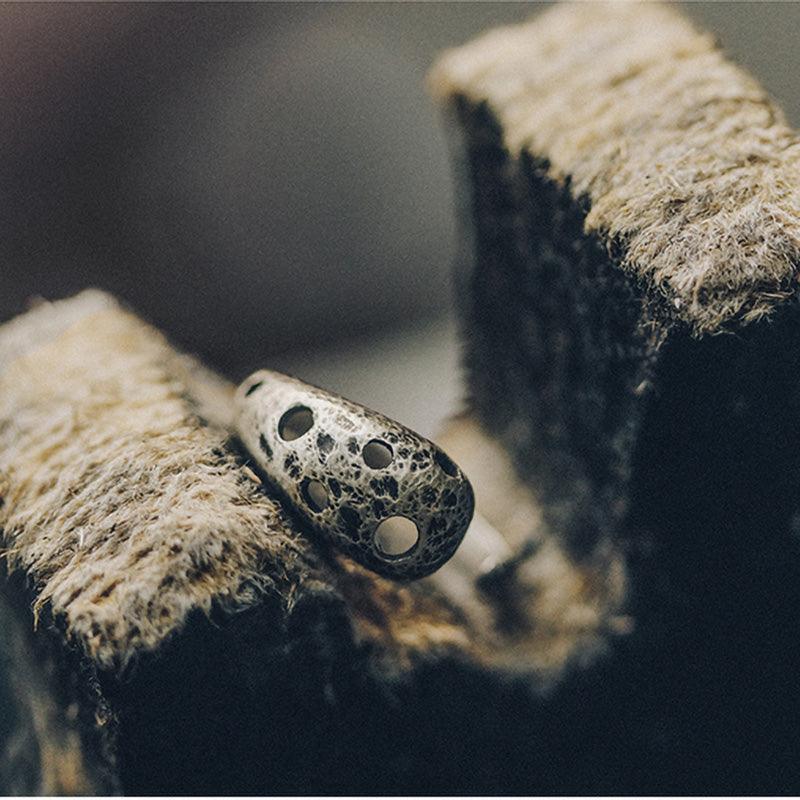 925 Silver Vintage Irregular Open Ring - Viking Jewelry - Urcsilver