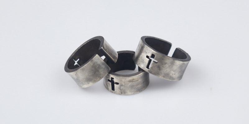 Classic Cross 925 Sterling Viking Ring - Viking Jewelry - Urcsilver
