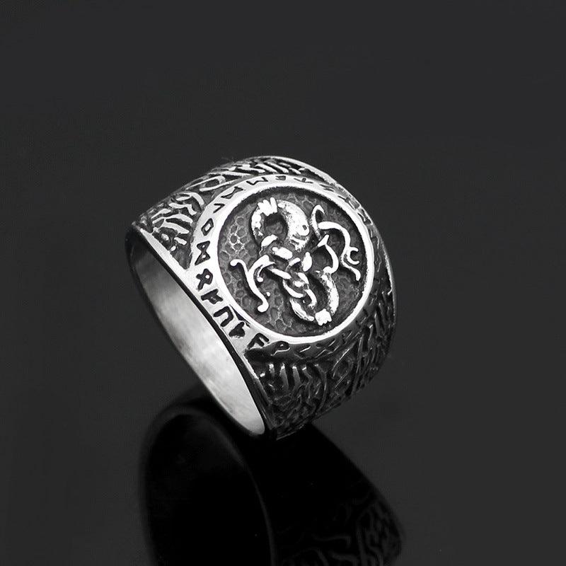 Viking Dragon Totem Ring - Viking Jewelry - Urcsilver