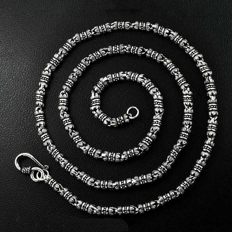 Lotus Silver Necklace - Viking Jewelry - Urcsilver