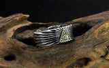 Horus Demon Eye Ring - Viking Jewelry - Urcsilver