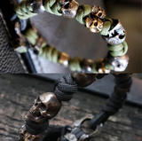 Sterling Silver Skull Army Premium Paracord Bracelet