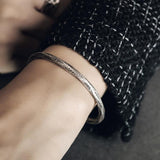 Handmade Thai Silver Thin Bracelet - Viking Jewelry - Urcsilver