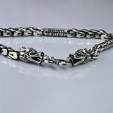 Double Head Dragon Scale Necklace - Viking Jewelry - Urcsilver