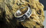 Vintage Pattern Rotating Ring - Viking Jewelry - Urcsilver