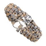 Skull umbrella rope braided bracelet