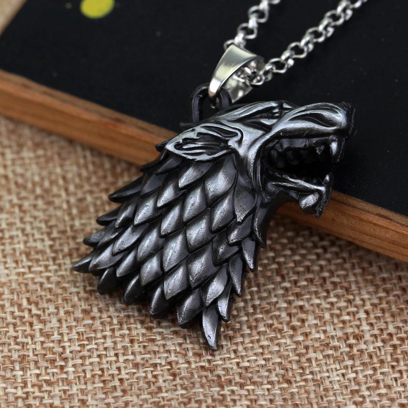 Viking Necklace - Norse Wolf - Viking Jewelry - Urcsilver