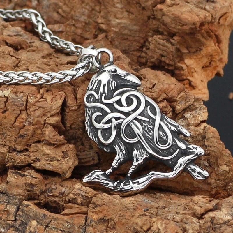 Viking Necklace - Raven - Viking Jewelry - Urcsilver