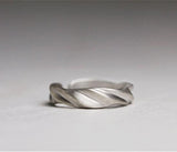 925 Silver Twisted Matte Retro Ring - Viking Jewelry - Urcsilver