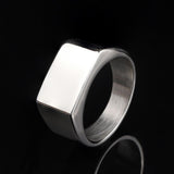 Simple Square Stainless Steel Ring - Viking Jewelry - Urcsilver