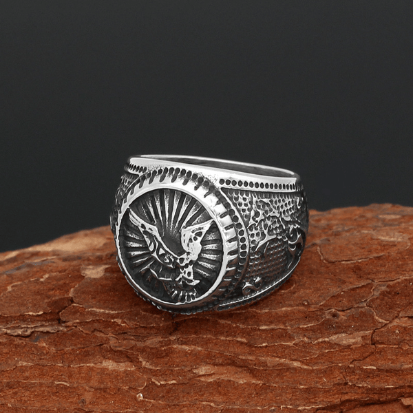 Raven Viking Ring - Viking Jewelry - Urcsilver
