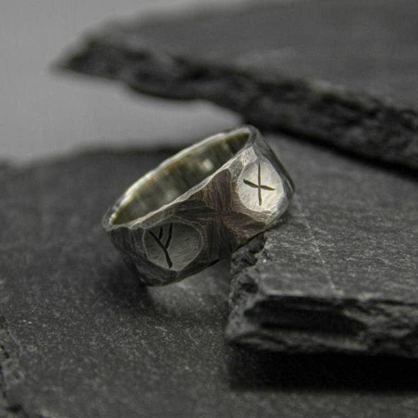 S925 Silver Viking Rune Ring - Viking Jewelry - Urcsilver
