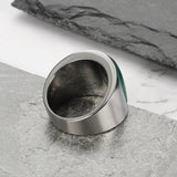 Cat's-eye Stainless Steel Men's Gemstone Ring - Viking Jewelry - Urcsilver