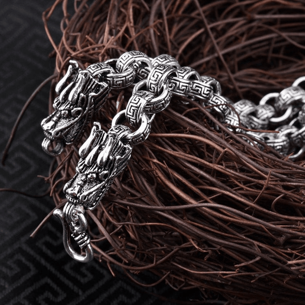 Rough Dragon Necklace - Viking Jewelry - Urcsilver