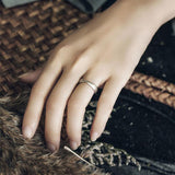 Simple Twist Matte Ring 925 Silver - Viking Jewelry - Urcsilver
