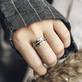 Retro Wide Ring 925 Silver - Viking Jewelry - Urcsilver