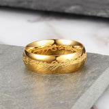 Exquisite Engraved Stainless Steel Ring - Viking Jewelry - Urcsilver