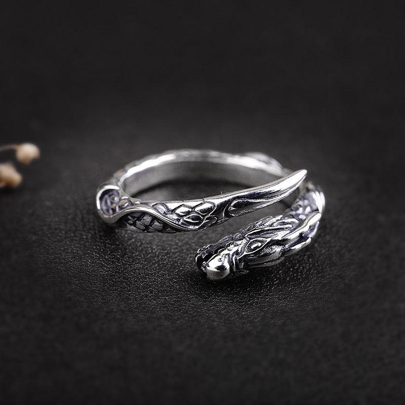 Viking Sea Dragon Ring - Viking Jewelry - Urcsilver