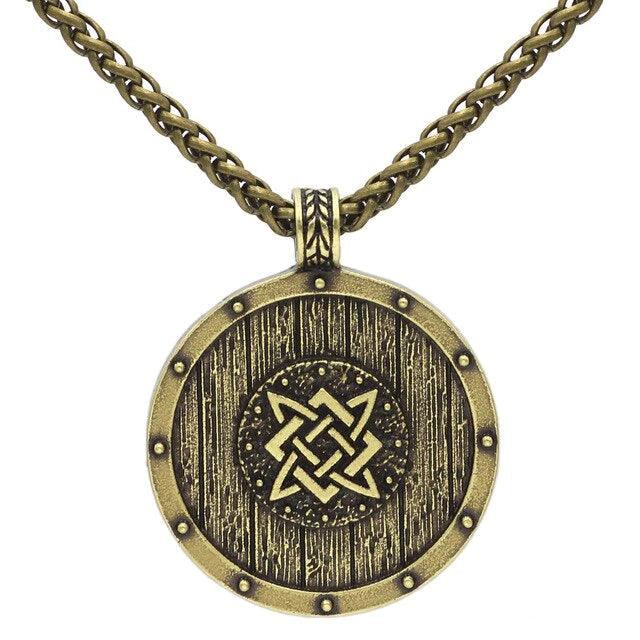 VIKING SHIELD NECKLACE - Viking Jewelry - Urcsilver