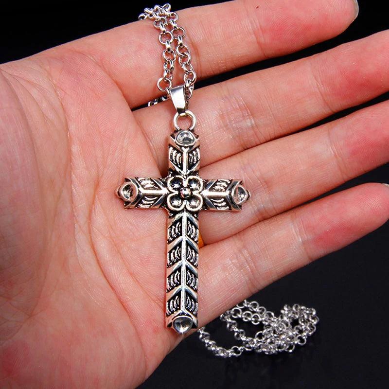 Silver Cross Necklace Celtic Irish Knot Crucifix All Stainless Steel  Waterproof Hypoallergenic Cross Vintage Viking Smooth Box Chain Jewelry -  Etsy Sweden