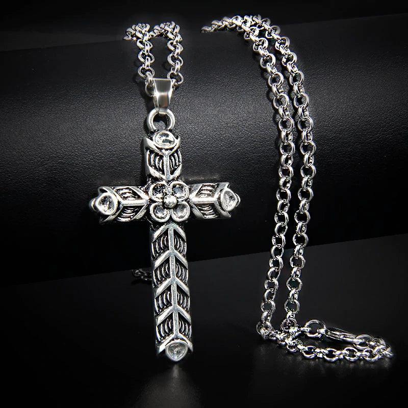 Viking Cross Necklace - Viking Jewelry - Urcsilver
